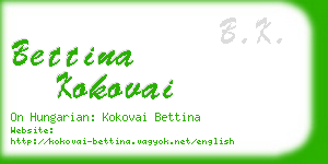 bettina kokovai business card